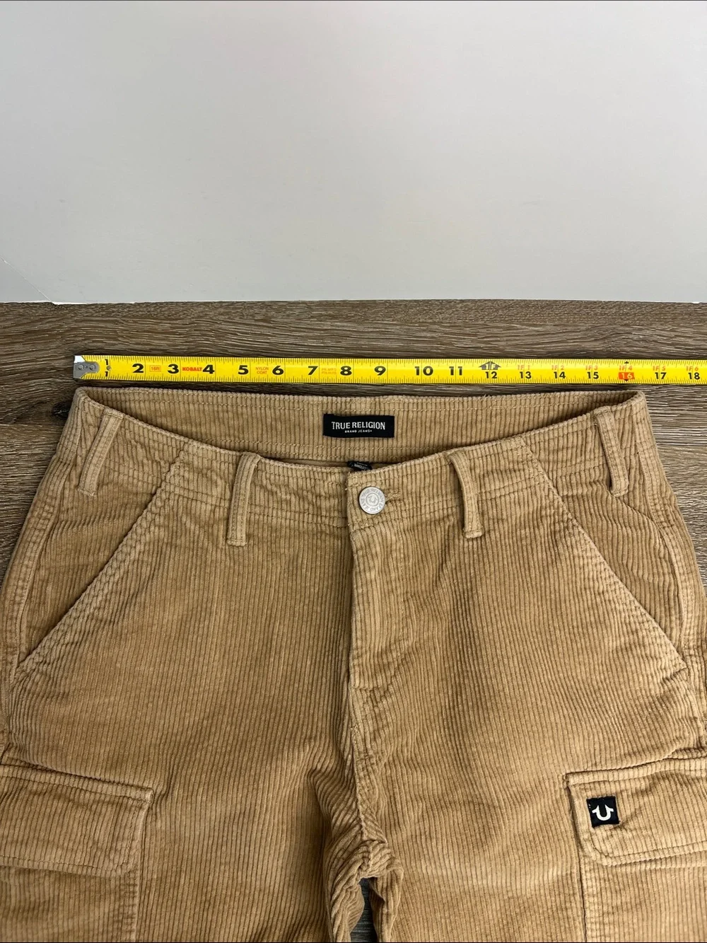 True Religion Corduroy Cargo Pants Tan Beige Men’s Size 30